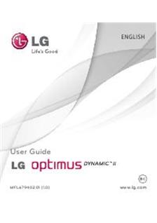 LG Optumus Dynamic II manual. Tablet Instructions.